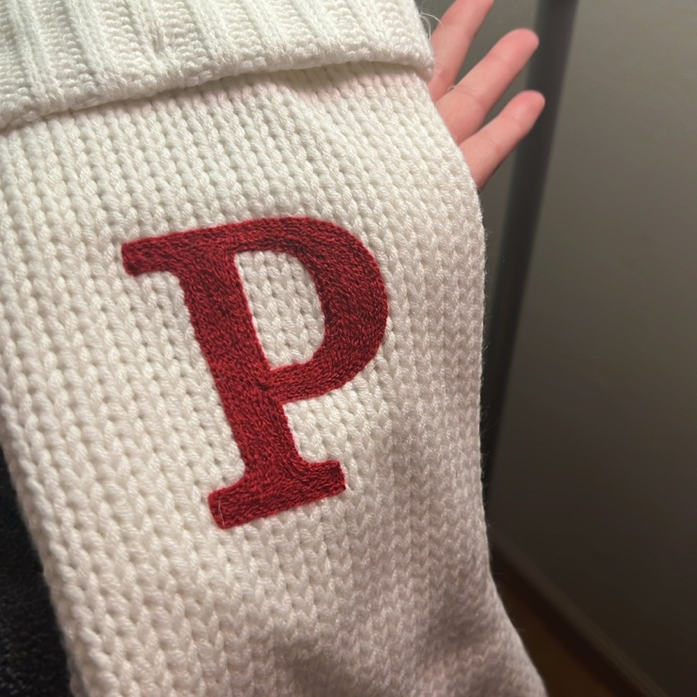 Knit Monogram Christmas Stocking White - Wondershop - Picture 2 of 2